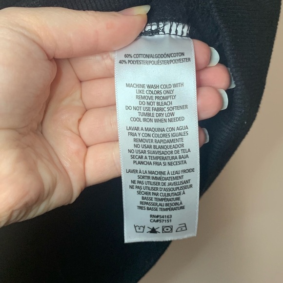 Calvin Klein Performance Black Cowl Neck Hoodie Sweatshirt Size Large - Picture 8 of 9